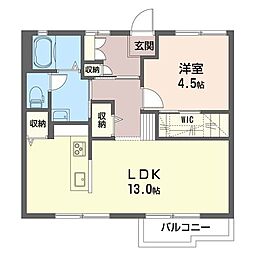 セピアコートツチヤ 1LDKの間取図画像