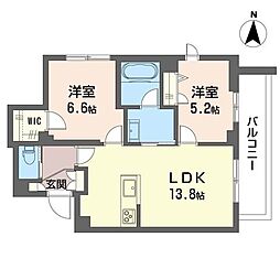ヴェロナート金沢 2LDKの間取図画像