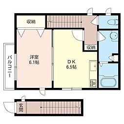 ラークメゾンK 1DKの間取図画像