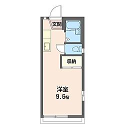 コーポ富士富 ワンルームの間取図画像