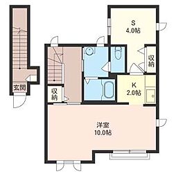 フラッツ豊岡 1SKの間取図画像
