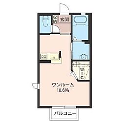 Prendre ワンルームの間取図画像