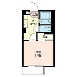 コートIVY 1Kの間取図画像