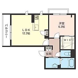 シャトレ8 1LDKの間取図画像