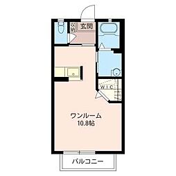 コスモス ワンルームの間取図画像