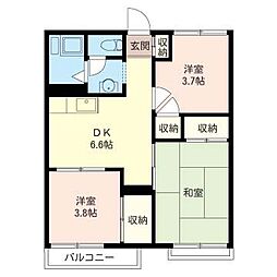 南ハイツ 3DKの間取図画像