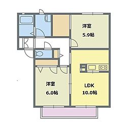 間取図画像 2LDK