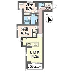 セレナコート藤沢 2LDKの間取図画像