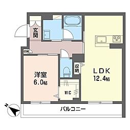 サンパティーク M 1LDKの間取図画像