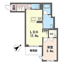 サン戸田公園 1LDKの間取図画像