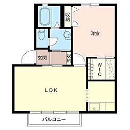 プライムメイトB 1LDKの間取図画像