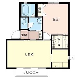 プライムメイトB 1LDKの間取図画像