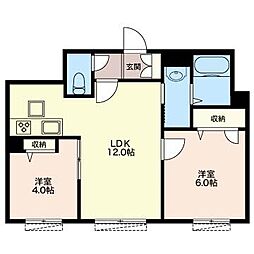 CourtProvence 2LDKの間取図画像