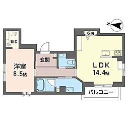 アルバ スギナミ 1LDKの間取図画像