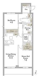 Relafort中野富士見町 2LDKの間取図画像