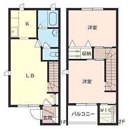 グランメールC 2LDKの間取図画像