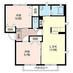 アネックス2 2LDKの間取図画像
