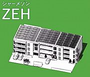 住まいの高効率設備の導入による省エネと太陽光発電などの創エネにより使うエネギーをプラスマイナスゼロを目指し、ＣＯ2の大幅な削減を実現する住宅です。