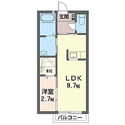 レジデンス竹富3 1LDKの間取図画像