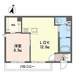 エスカーレA 1LDKの間取図画像