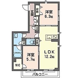 Clavier 2LDKの間取図画像