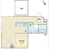 Y'scharme ワンルームの間取図画像