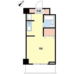 サントコア幕張本郷 1Kの間取図画像
