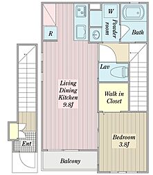 ソラーナ 1LDKの間取図画像