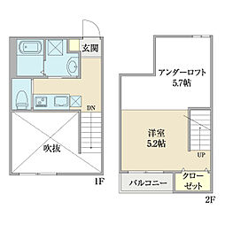 アクアベーラ 1Kの間取図画像
