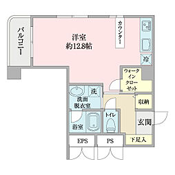 アサヒ商会アークプラザ ワンルームの間取図画像