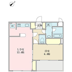 アルティアフォーレスト 1LDKの間取図画像
