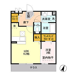 エトワールA 1LDKの間取図画像