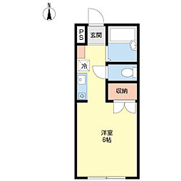 サンハイム西千葉 ワンルームの間取図画像