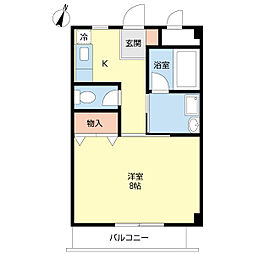 モア・チェリー 1Kの間取図画像