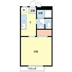 ラポール・M 1Kの間取図画像