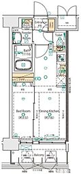 MAXIV尼崎 1LDKの間取図画像