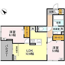 間取図画像 2LDK