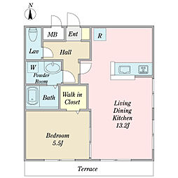 メゾン・ド・ルネ 1LDKの間取図画像