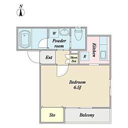 メゾンTSM 1Kの間取図画像