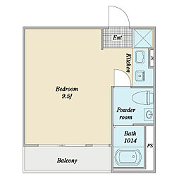 OKbase戸田公園 ワンルームの間取図画像