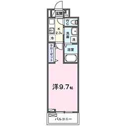 ヒカルサ東川口 1Kの間取図画像