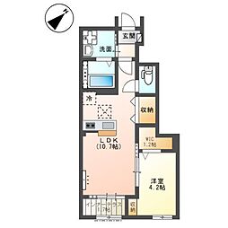 ルミエール LUMIERE 1LDKの間取図画像