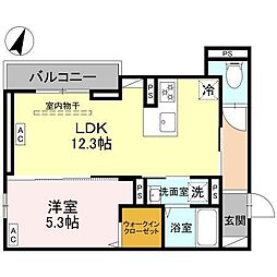さいたま市緑区浦和美園PJ 1LDKの間取図画像