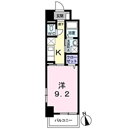 ケヤキグランデ 1Kの間取図画像