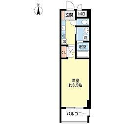 チェルキオ長居 1Kの間取図画像