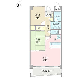 アル・ポート 2LDKの間取図画像