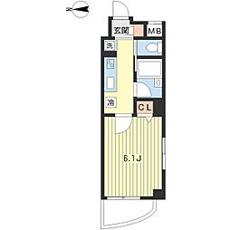 ペルソンヌ弘明寺 1Kの間取図画像