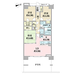 ザ・パークハウス追浜パークフォート棟 3LDKの間取図画像