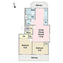 間取図画像 2LDK