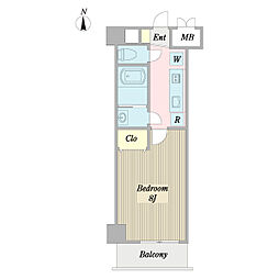 モデルノ 1Kの間取図画像